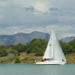 a small boat in a body of water